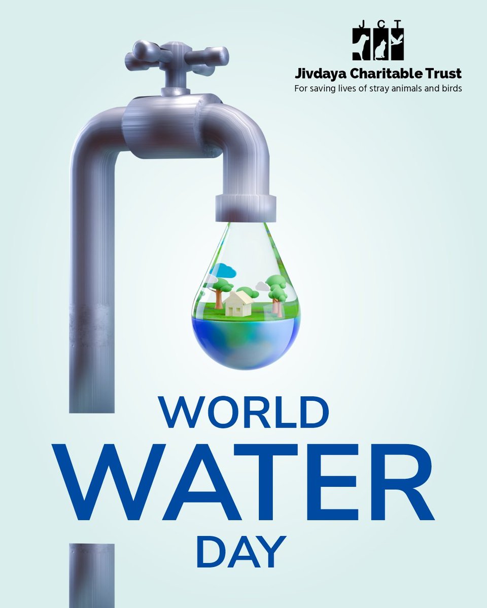 JivdayaTrust's tweet photo. Let us join our hands to finish the World Water Crisis. This year on World Water Day let's take a pledge to save water for a better tomorrow.
#jivdaya #WorldWaterDay2022 #SDG6 #WorldWaterDay https://t.co/NBu7IyYm57