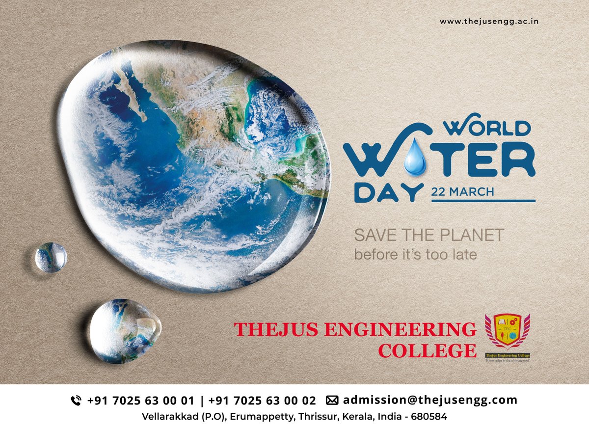CollegeThejus's tweet photo. Let's save and wisely use water as needed. Let's plant and care for trees to pass on springs for a sustainable future. World Water Day, saving water for future, inheritance of springs.

#worldwaterday #worldwaterday2022 #savetheforests #savewatersavelife #SaveWaterForFuture https://t.co/0sg4DRcft7