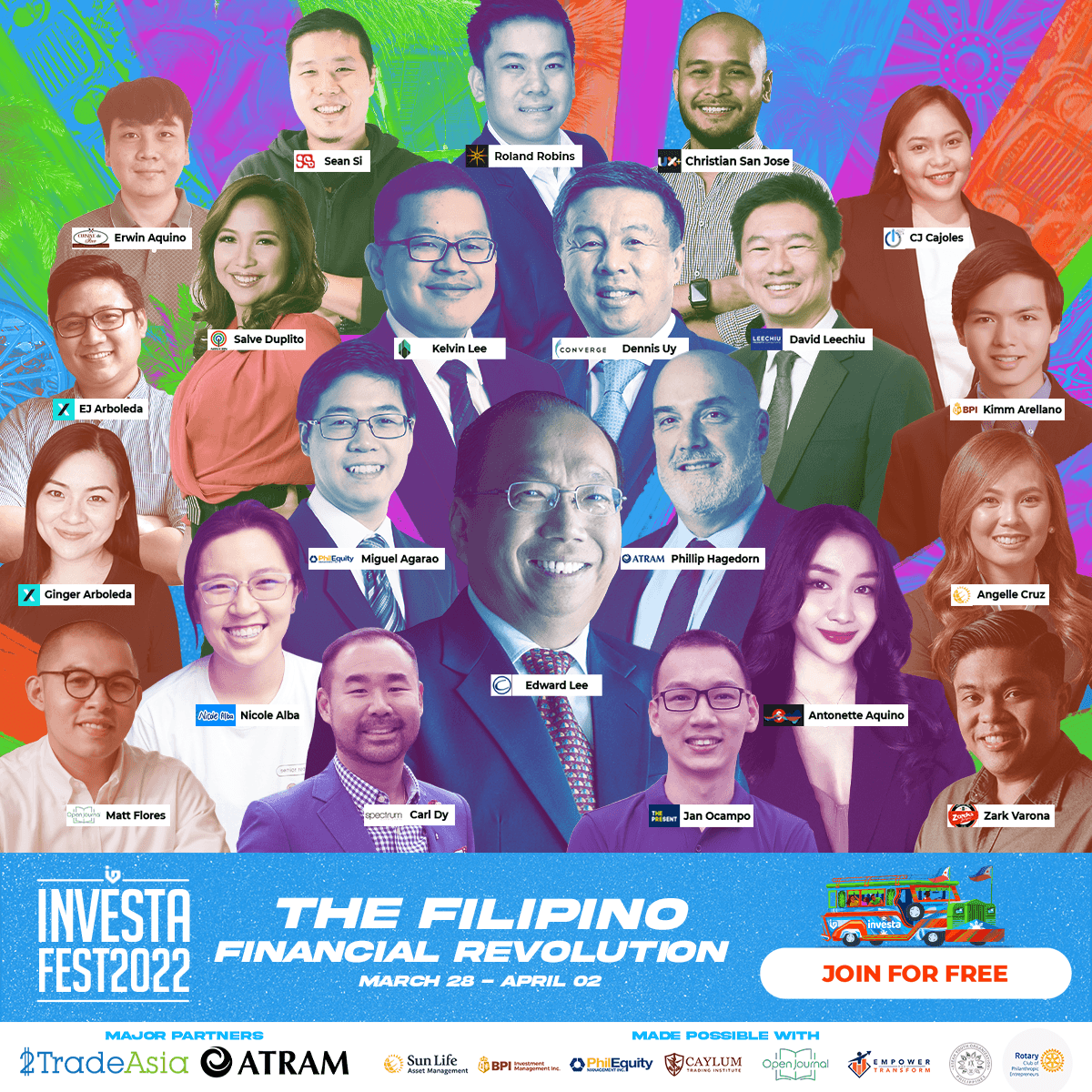 RPCSE_Global's tweet photo. InvestaFest is an annual event where we aim to invite the top entrepreneurs, business figures, and investment experts to achieve our goal to reach and impact the lives of as many Filipinos as we can!
Register now: https://t.co/lzuzy7z1Kq https://t.co/TrfWDCVNPV