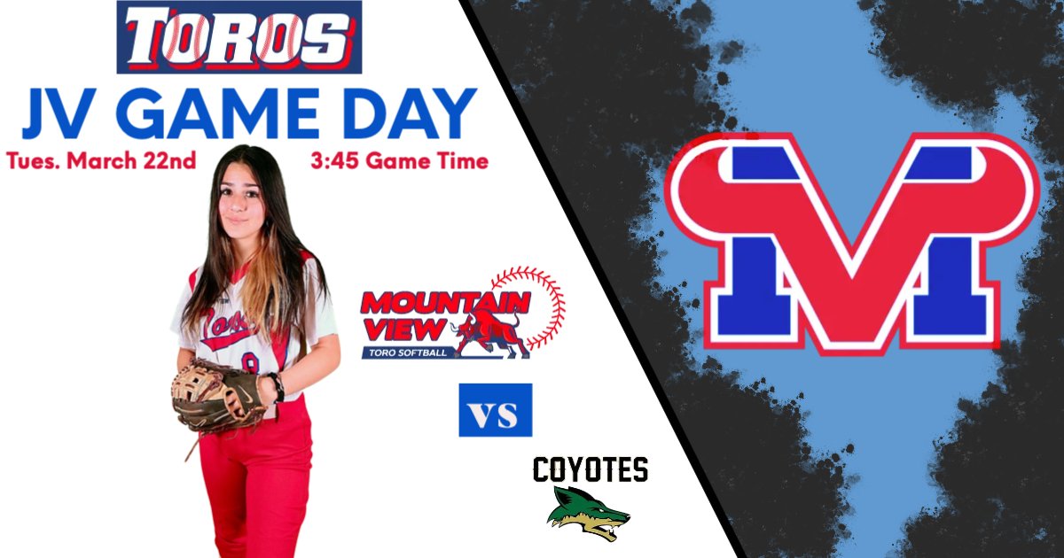 MVToro_Softball's tweet photo. Come watch our 2-3 JV team take on the 1-4 Skyline Coyotes.  Game time is at 3:45.  Varsity plays at Skyline. #GoToros #ToroSoftball @MVTOROS_AD @MV_Toros @MVTBoosters @olivermikeaz https://t.co/EzTiPzrMl6