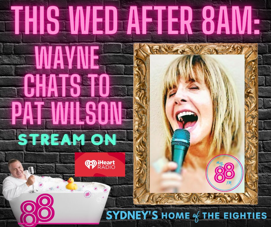 My88_FM's tweet photo. Tomorrow morning after 8am, Wayne chats to the #BopGirl herself, #PatWilson. Listen in anywhere with iHeart Radio.
You don't want to miss this great chat.
@BopgirlPat https://t.co/hfemiNpXcn