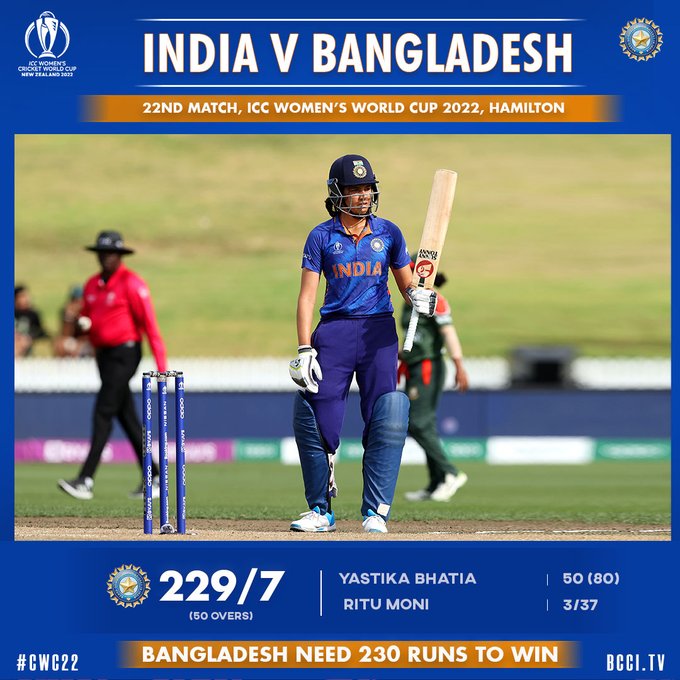India Women vs Bangladesh Women World Cup 2022 Live Score: IND-W vs BAN-W  match Live Scoreboard Updates, Ball by Ball Updates