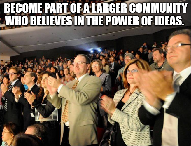 tedxpdeu's tweet photo. Every small act of sharing an idea has its ripples across all mankind. https://t.co/q0teeuKUsm