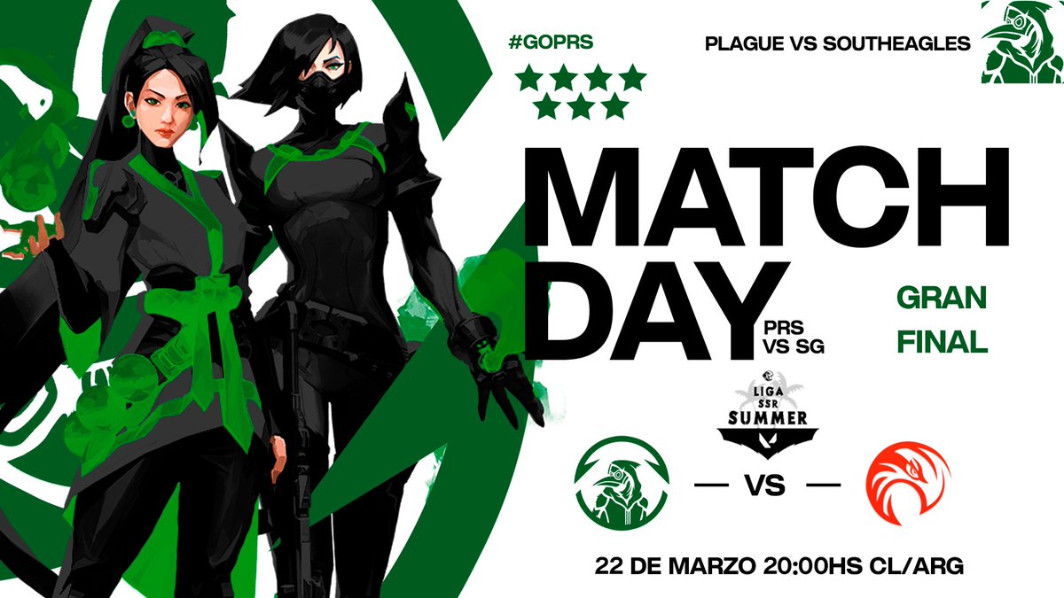 PlagueRavensGG's tweet photo. Gran final
Liga Summer by @melgesports
🆚 @Southsgg
⏰ 20:00 hrs 🇨🇱🇦🇷🇺🇾
📺 https://t.co/bkCKvfRTwH
A darlo todo cuervos por otro titulo!
#GoPRS https://t.co/6mObFrshrt