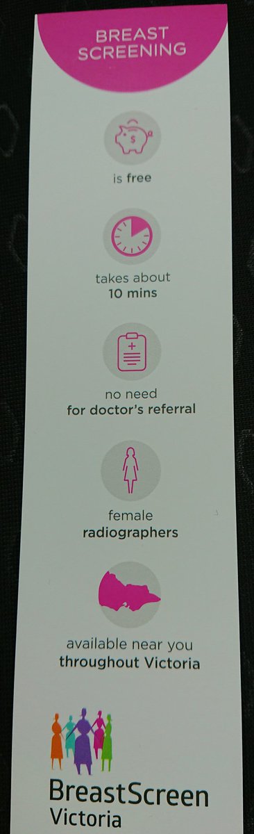 Gehrminator's tweet photo. great job @BreastScreenVic no waiting, prompt, clear and friendly service from Clare today 🌸💗 #boobcheck https://t.co/p51OBcky8S