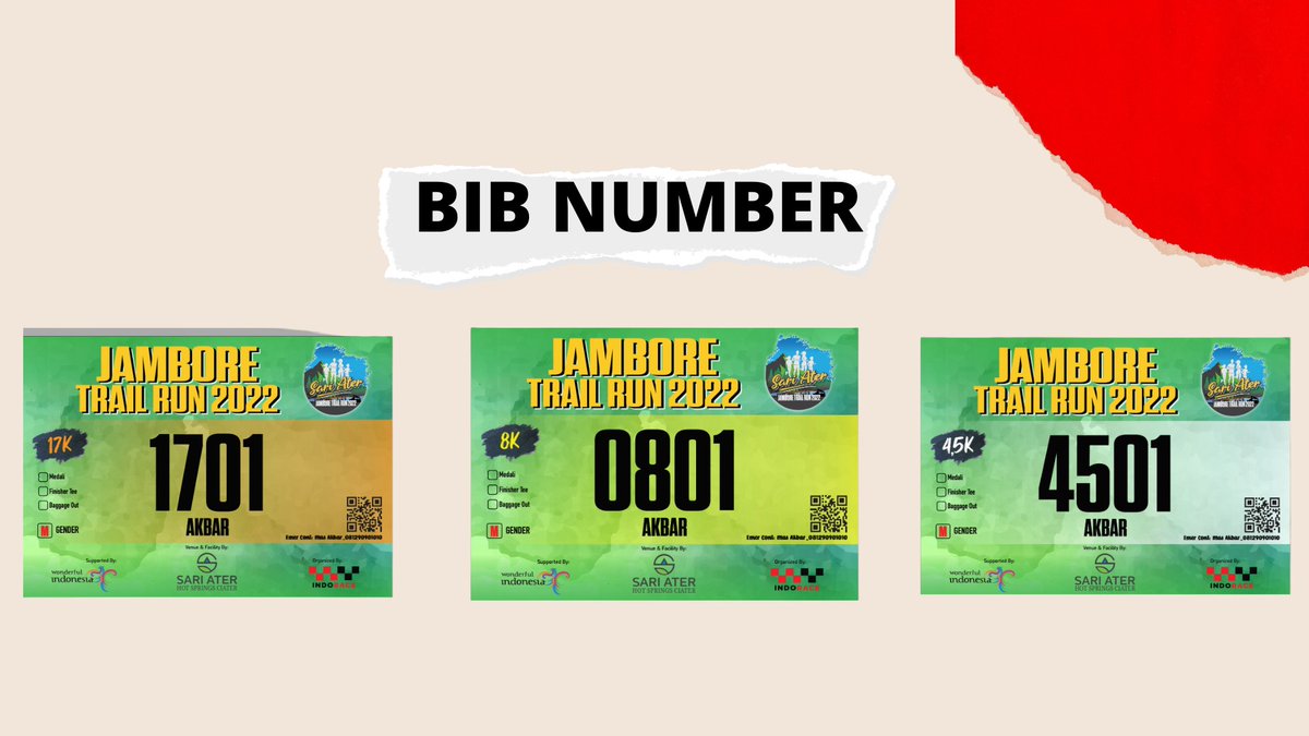Bib 💳 Sari Ater - Jambore Trail Run • 2022