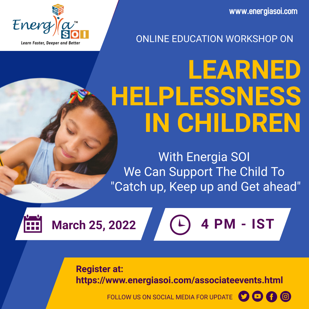 Energia SOI Education Workshop is a platform that gives opportunity to Educationists, Teachers, Special Educators, Psychologists, Activity Centre Owners, Special Need Centres.

Register Now: energiasoi.com/associateevent…

#Educationalwebinar #Webinaralert