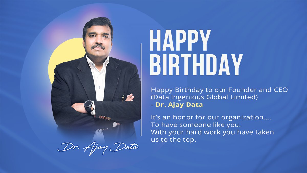 xgenplus's tweet photo. HAPPY BIRTHDAY !!
To Our Founder & CEO, @ajaydata
May goodness and mercy come upon you, not just today but for the rest of your life, too!
From Team @xgenplus
#happybirthday #birthdaywishes #drajaydata #22march https://t.co/vCsBfbItiV