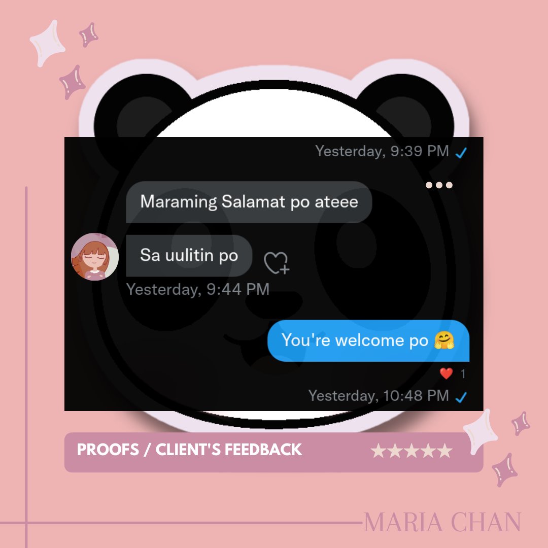 🐼 tysm for the trust. still open for academic commissions!!

➷50 - Essay (300words) 
     &amp; Poem (3stanzas)
➷51 - Bionote (2)
➷52 - Short Explanation (rushed)

#mc_proofs