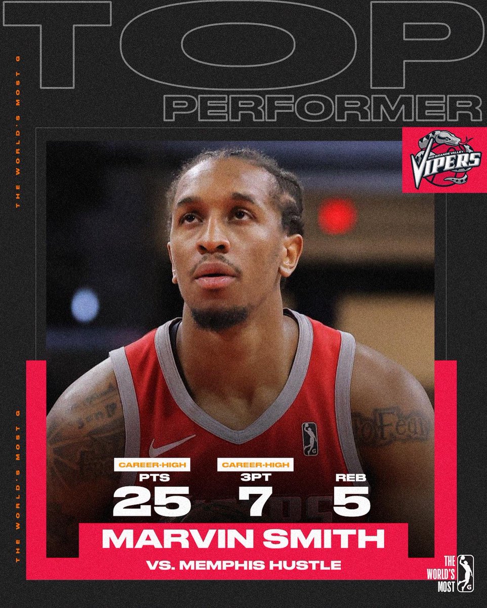 nbagleague's tweet photo. Big performances ran rampant in the G tonight. Here are 4️⃣ more guys that really balled out! 🔥 #TheWorldsMostG https://t.co/l2j9HqRdKr