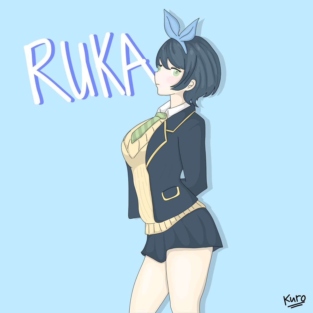 Kurokat38's tweet photo. Ruka art made by me ❤️ https://t.co/ygLtPFFwBd