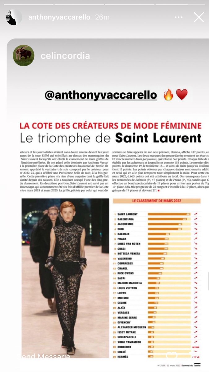 rosiee0214's tweet photo. Congrats @YSL especially to Sir Anthony🔥 https://t.co/157nVj5p77