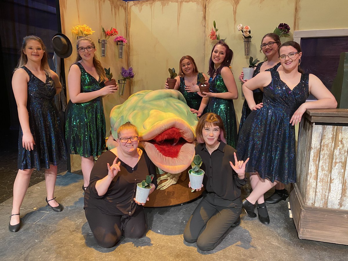 THSMusical's tweet photo. Little shop opens on Friday!  A huge shout out to our Interpreters!  We will have ASL interpreters for our Sunday performance!

March 25 at 7pm
March 26 at 7pm
March 27 at 2pm

Little Shop of Horrors is rated PG-13 https://t.co/FuHW4b7gjP