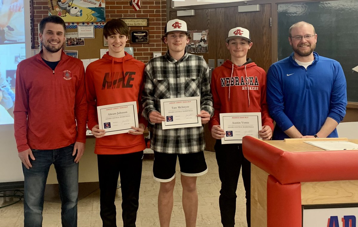 So thankful for these young men who were our post season award winners tonight at our season ending banquet!  Our staff is so grateful for our parents, faculty, &amp; students who supported our players on our journey!  🙏🏻✊🏻🏀 #WeAreAC