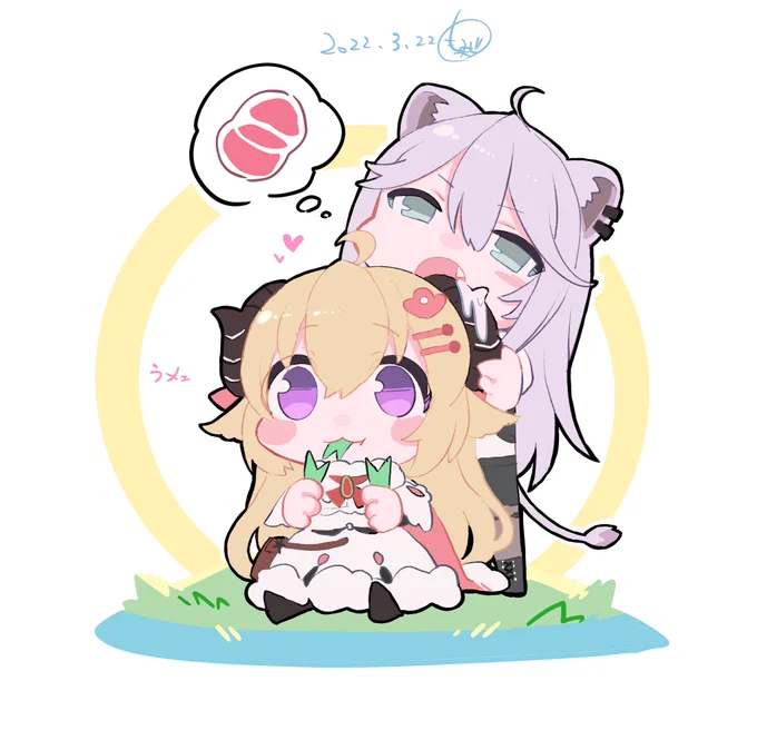 #ししらーと  #つのまきあーと
ししわたちゃん 