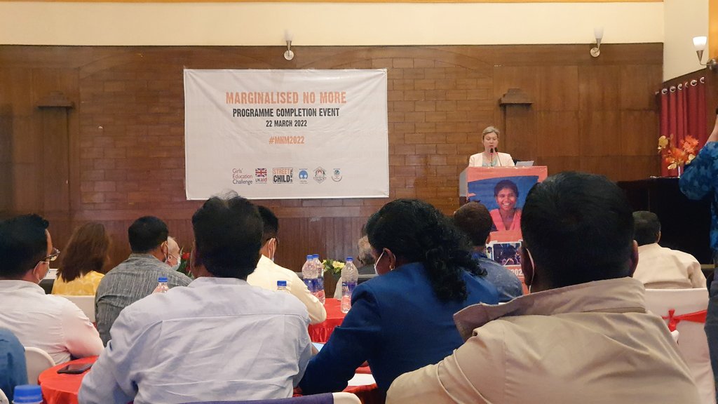 Bharat977's tweet photo. Hon. Amb @NicolaPollittUK reiterates the importance of #girlseducation for sustained livelihood and to tackle global climate crisis during @streetchildnp's closure event 
#MNM2022 #COP26 @FCDOGEC  @Vera_Exnerova @people_in_need @AttfieldIan @UKinNepal https://t.co/RNQyeCZR9m