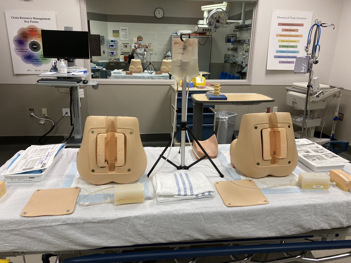 MMCSimulation's tweet photo. Skills stations set and ready for intraosseous needles, iv’s and lumbar punctures…. It’s Rising 3rd Year bootcamp time at sim. Ready, set, go! #mainetrack https://t.co/d4eZCBcPVh