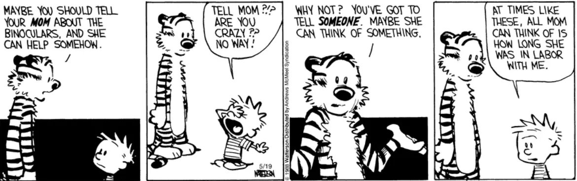 Calvinn_Hobbes's tweet image. Classic moms #CalvinandHobbes