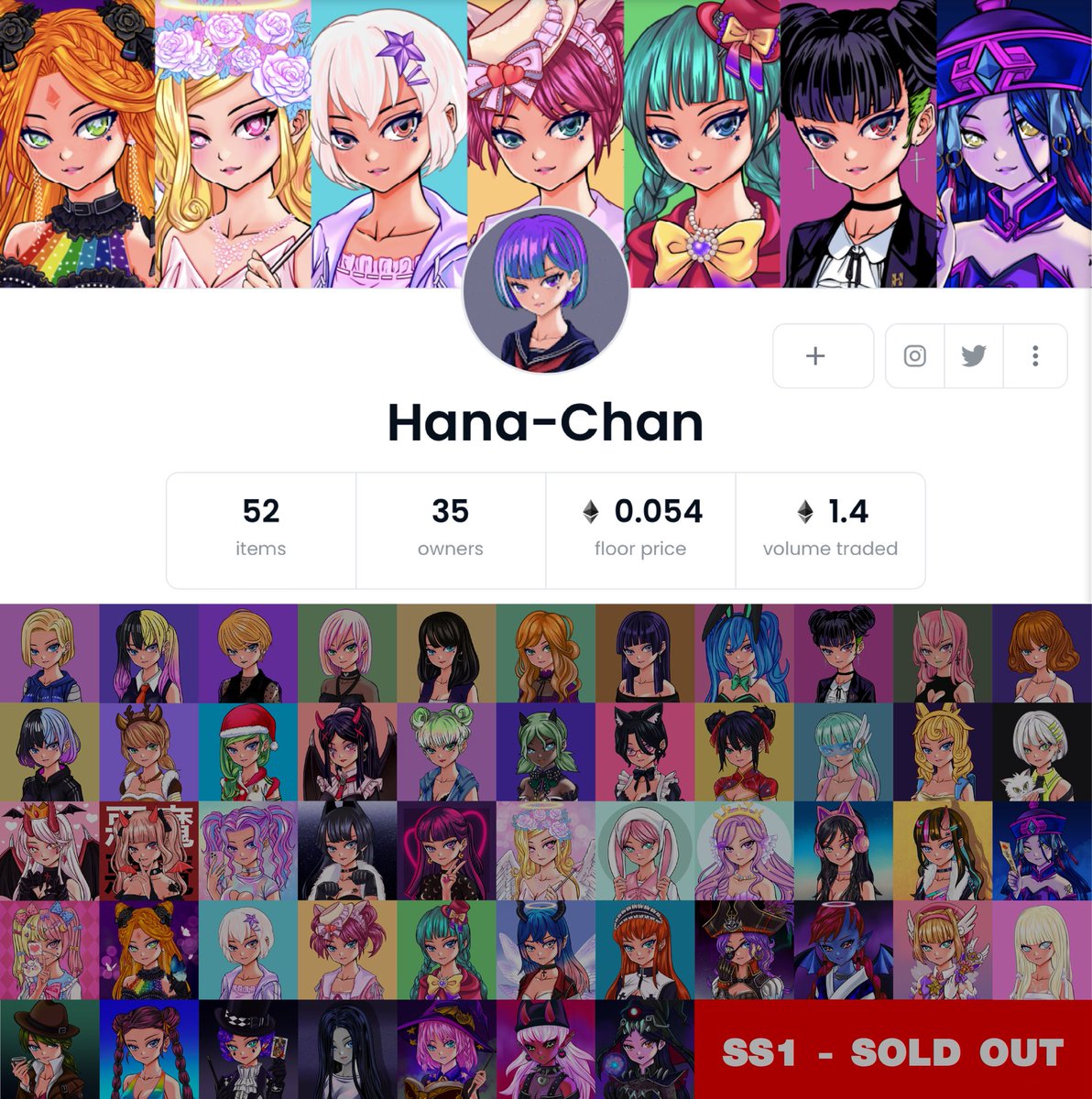 HanaChanNFT's tweet photo. ❤️‍🔥 HanaChan collection reached 1.4 volume traded
👑 35 collectors joined Hana world!
🌸 51 Hana girls open for sale are sold out all!
✨ Floor price is 0.054 $ETH 
💖 THANK YOU SO MUCH MY COLLECTOR 🥰
#HanaChan #NFT #NFTCommunity #NFTcollector #NFTJapan #NFTThai #NFTThailand https://t.co/bVtluhLGb9