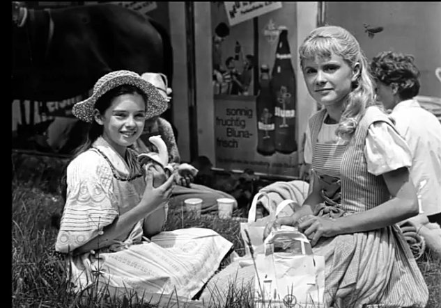 Louisa and Brigitta behind the scenes of the sound of music photo 2