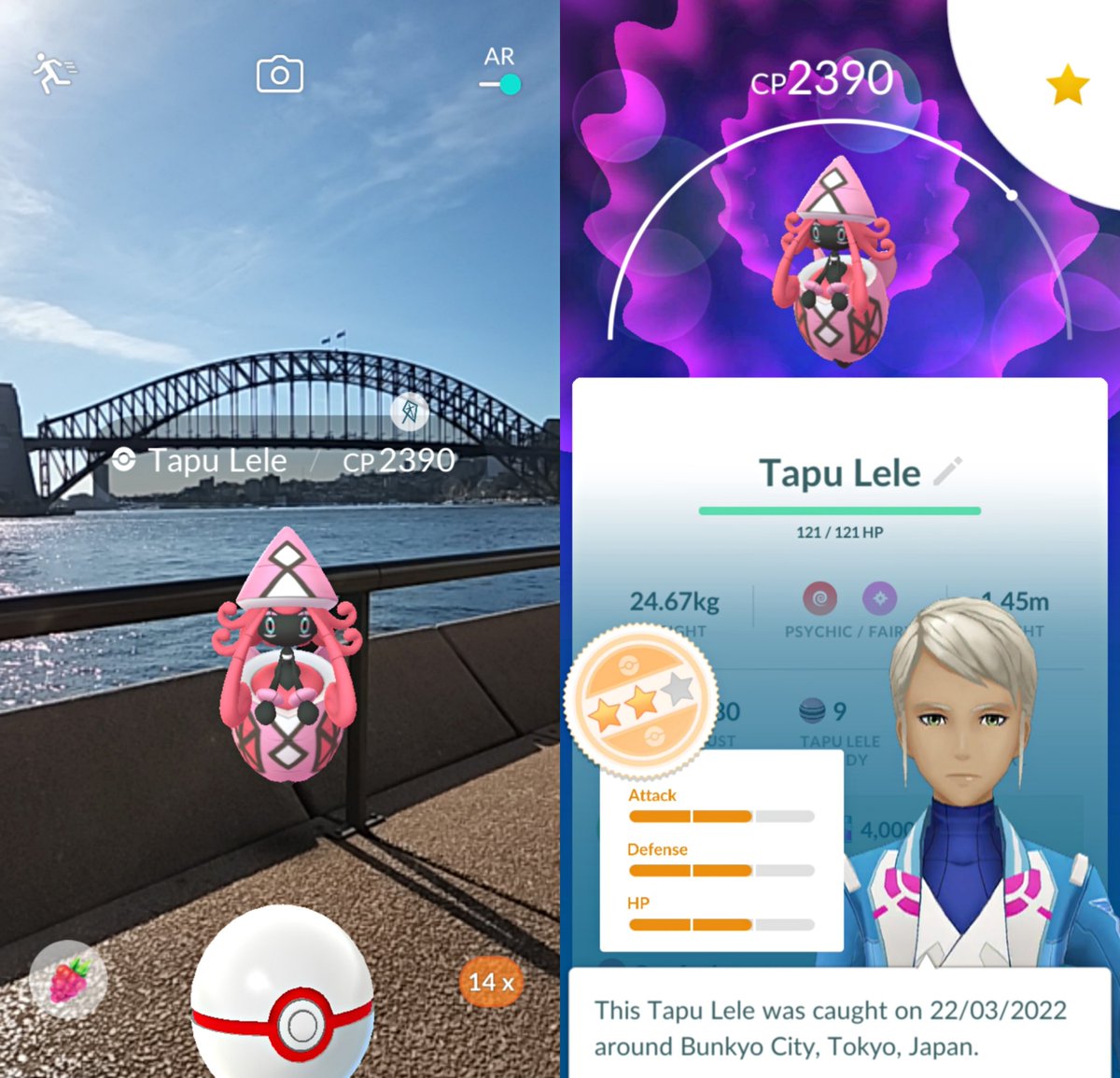 tracylise_'s tweet photo. Thank you for 10/10/10 @tomat_omama 😆😚
#PokemonGo #TapuLele #ReverseHundo https://t.co/S2vWXu0iDN