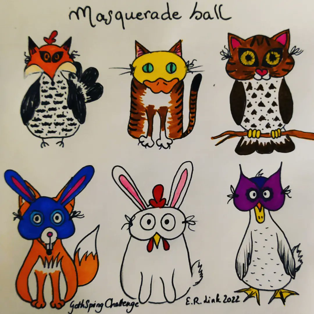 TerresdeLink's tweet photo. Pas une inspiration de fou pour aujourd'hui, je l'avoue.
#gothspringchallenge
Masquerade ball https://t.co/HhunTa4cTr