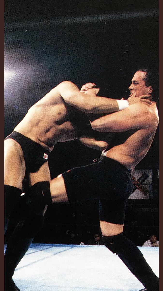 MaulerMMA's tweet photo. 25 years ago today, I locked horns with a legend. 
Arigatou @masa_funaki 
It was an honour.
#Pancrase #MMA #shootfighting https://t.co/gRqjl9M6iC