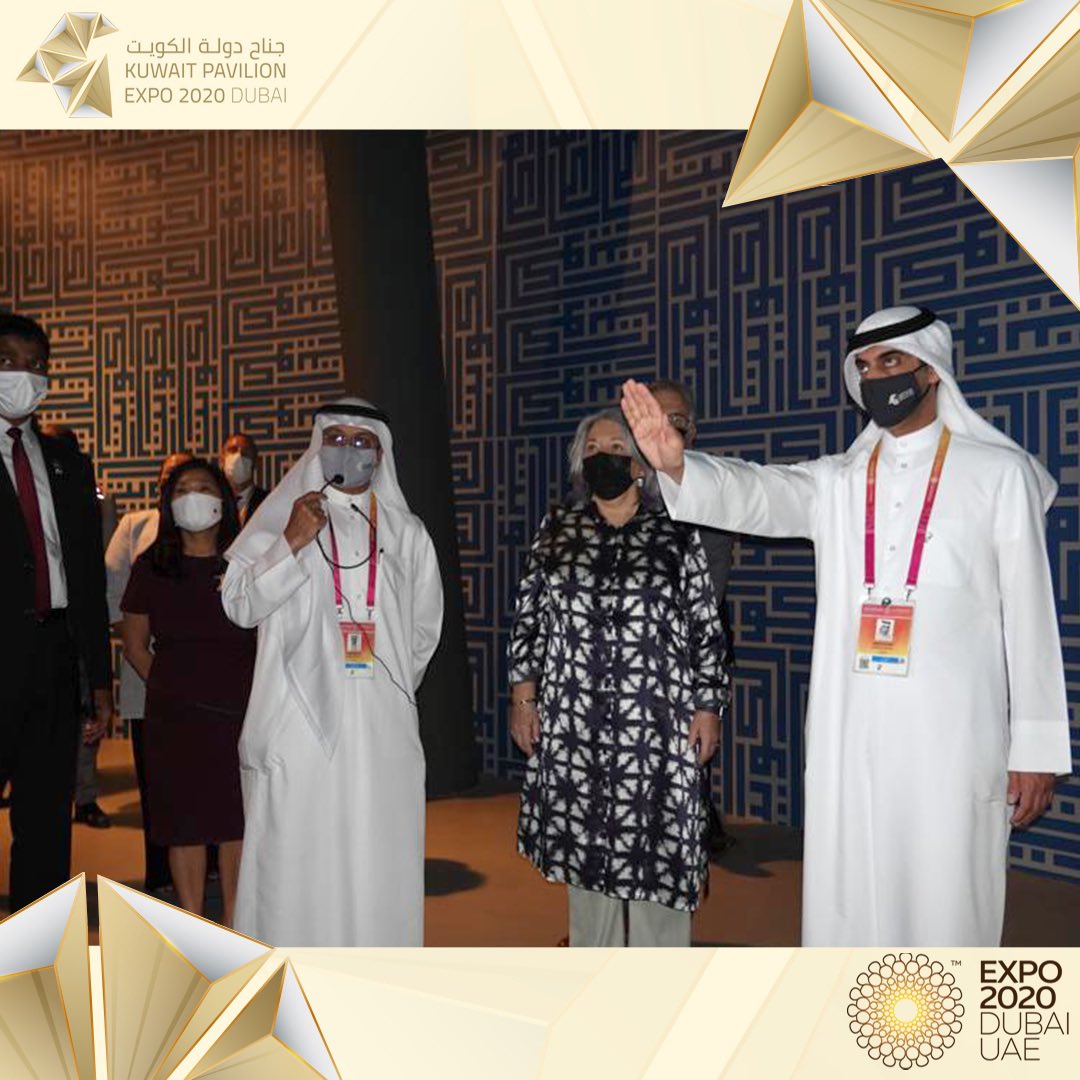 KuwaitExpo2020's tweet photo. We were honored to receive the Governor General of #Canada &amp; his delegation at the #KuwaitPavilion at #Expo2020Dubai. Our esteemed guests were received by the Director of the Kuwait Pavilion, Dr Bader Al-Mashaan, &amp; the Pavilion's Deputy Director, Mr. Mazen Al-Ansari. (1/2) https://t.co/7DDmDrM9U3