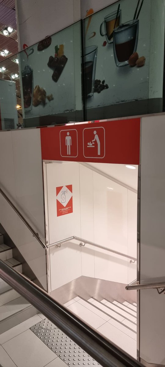 semi_rage's tweet photo. @Claire_Lee at Paris Charles de Gaulle Airport last week.. there were no changing rooms in the Women's bathrooms :-) https://t.co/0iK1zA1R80