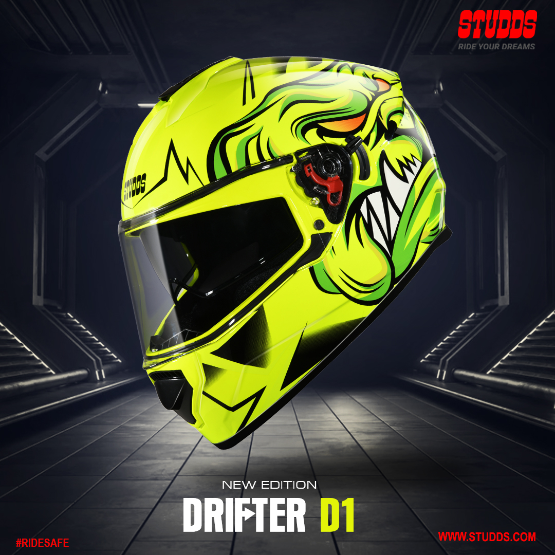 StuddsHelmet's tweet photo. Make your ride safe and stylish with the stunning Drifter series of full-face helmets from STUDDS. Drifter D1 Decor comes in various sizes and graphics. https://t.co/CdTW5GwoGV

#Studds #RideYourDreams #RideSafe #Studdshelmets #FullFaceHelmets #NewLaunch #Drifter https://t.co/ZVMPPYkv77