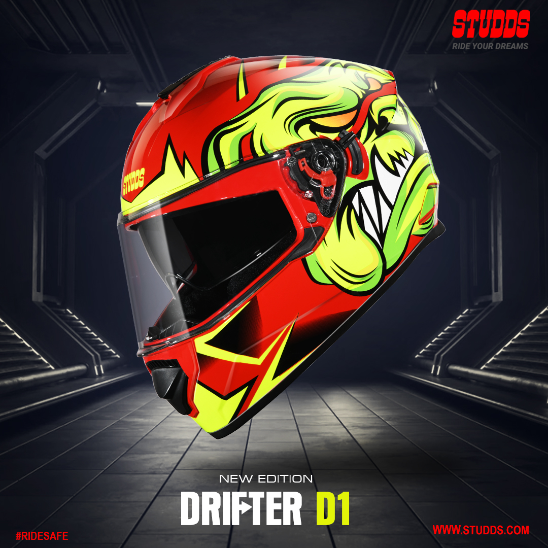 StuddsHelmet's tweet photo. Make your ride safe and stylish with the stunning Drifter series of full-face helmets from STUDDS. Drifter D1 Decor comes in various sizes and graphics. https://t.co/CdTW5GwoGV

#Studds #RideYourDreams #RideSafe #Studdshelmets #FullFaceHelmets #NewLaunch #Drifter https://t.co/ZVMPPYkv77