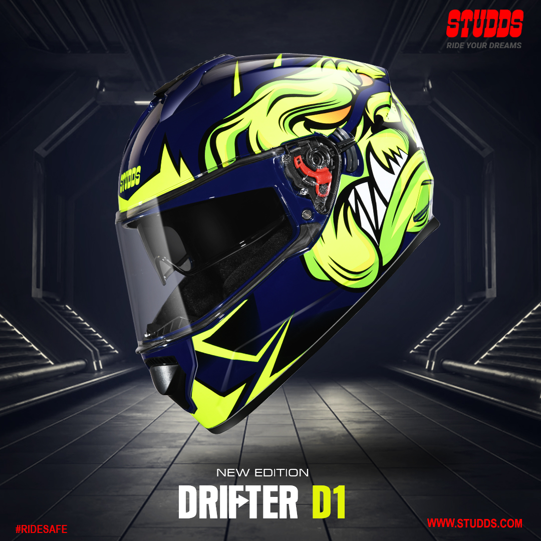 StuddsHelmet's tweet photo. Make your ride safe and stylish with the stunning Drifter series of full-face helmets from STUDDS. Drifter D1 Decor comes in various sizes and graphics. https://t.co/CdTW5GwoGV

#Studds #RideYourDreams #RideSafe #Studdshelmets #FullFaceHelmets #NewLaunch #Drifter https://t.co/ZVMPPYkv77