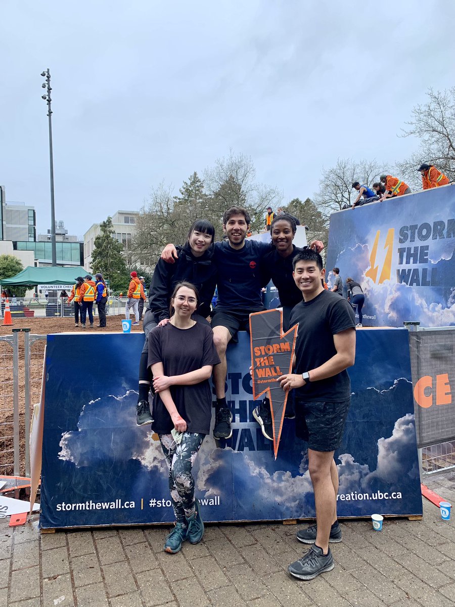 SiaAbu's tweet photo. It was so much fun😁 taking part in the UBC tradition of Storm The Wall with the @KMcNagnylab https://t.co/WqAksRArx9
