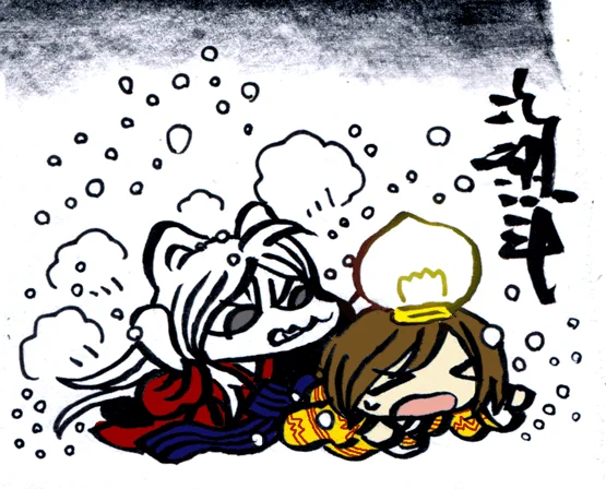 #牛若小太郎 火曜日なのでコーンジョ描きました。化け引線タングステン電球をいじめる 