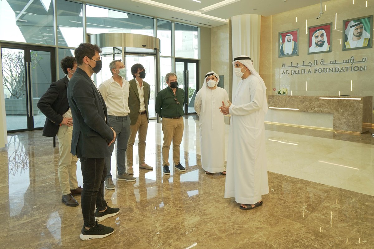 aljalilauae's tweet photo. Our CEO @AkAlolama welcomed legendary Spanish goalkeeper @IkerCasillas to #AlJalilaFoundation to learn about #AJFprograms and how we can promote #Sports4Good. We discussed collaboration with @FundacionIker for medical #research and tech development for cardiovascular diseases. https://t.co/zL0SFQmB10