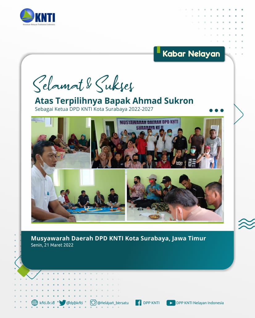 Selamat &amp; Sukses untuk KNTI Kota Surabaya, Provinsi Jawa Timur ---

#Kabar #Nelayan #KNTI