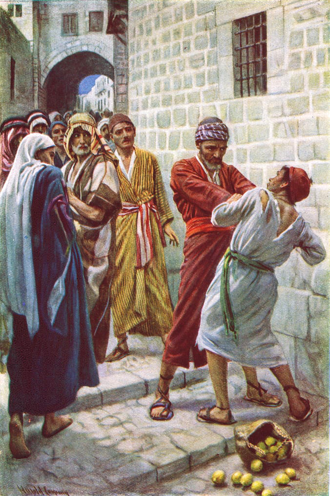 IRFMx's tweet photo. ✞ L’#Évangile du #jour :
« Ce #serviteur étant #sorti, #trouva un de ses #compagnons qui lui #devait cent #deniers, et le #saisissant il l’#étouffait, disant : “#Rends ce que tu #dois” ». https://t.co/mTAAPYd3GS