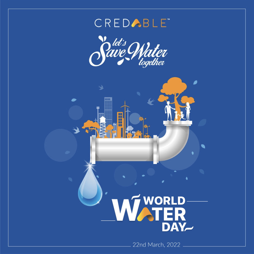 Every drop matters 💧
This World Water Day is themed, 'Groundwater, making the invisible visible'.
💦Let’s do our bit to raise awareness about groundwater conservation.

Are you doing your part to #SaveWater?

#WorldWaterDay #WWD #CredAble #WWD2022 #GroundWater  #WaterDay