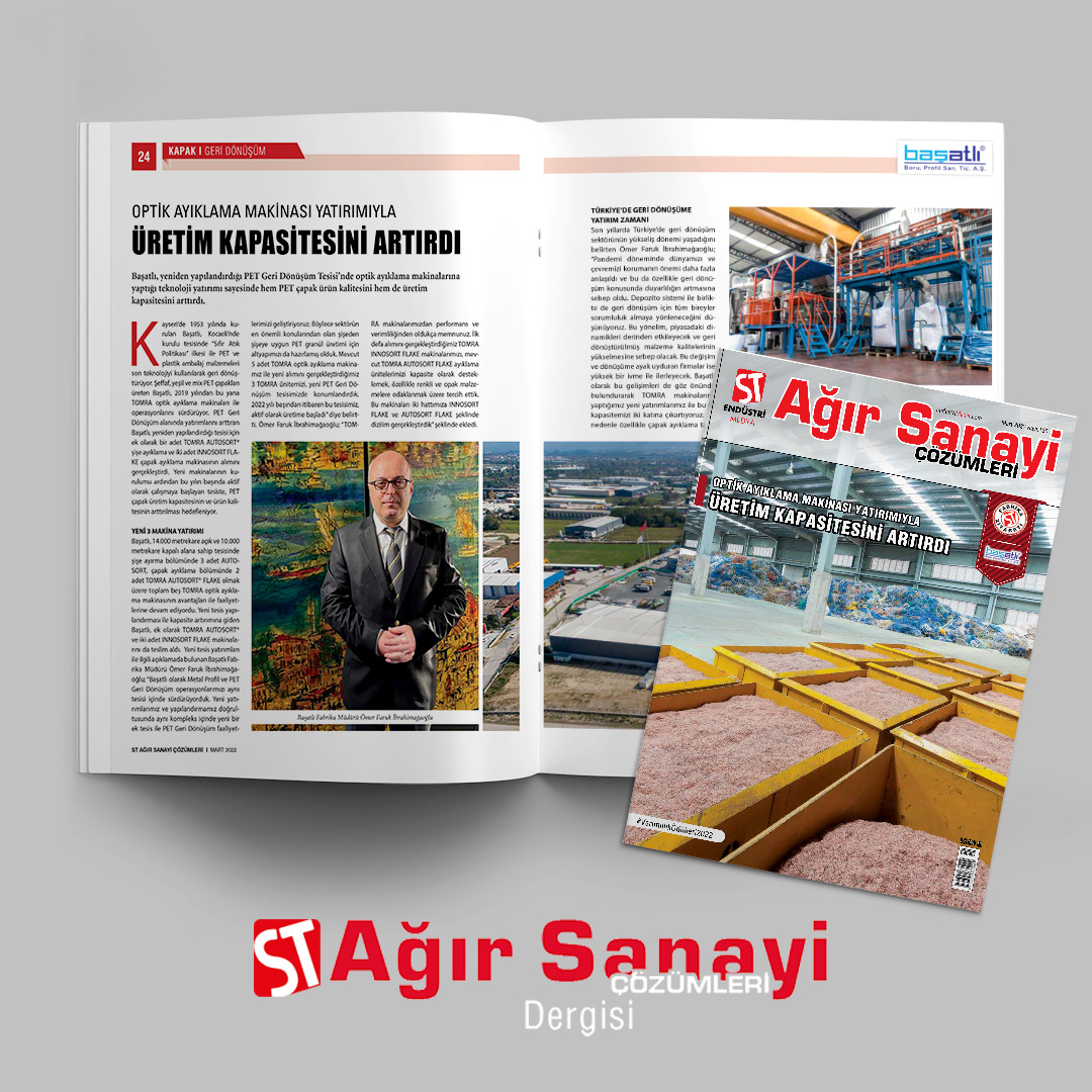 Başatlı Fabrika Müdürü Ömer Faruk İbrahimağaoğlu, optik ayıklama makinası yatırımıyla üretim kapasitesini artırdıklarını söyledi.

ST Ağır Sanayi Çözümleri Dergisi'nin Mart sayısında: dergi.stdergileri.com/st-agir-sanayi…

#endüstri #üretim #fabrika #otomasyon #ağırsanayi #yatırım #dergi