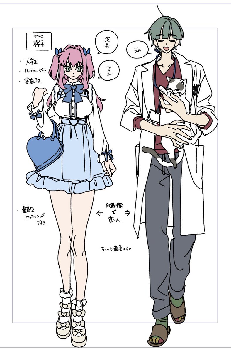 【創作百合】深舟と桜子 