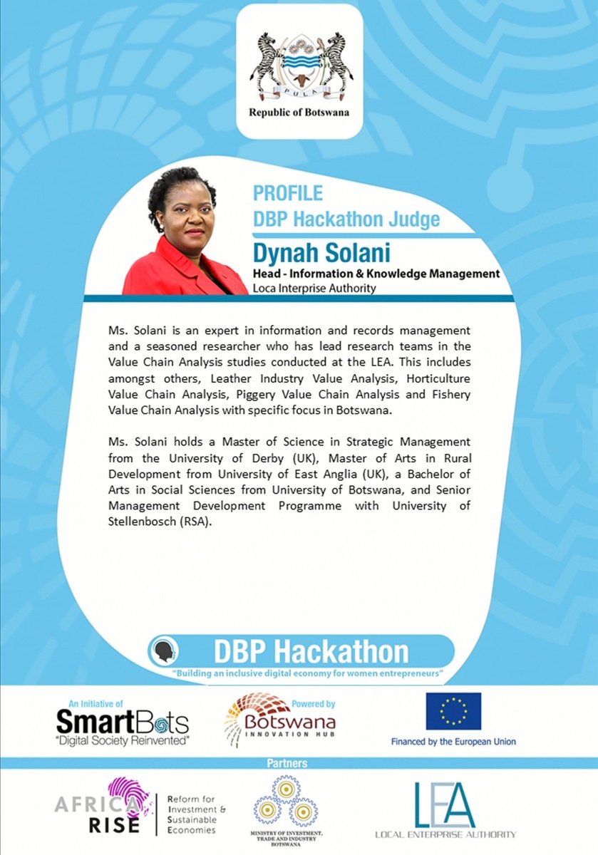 Meet the DBP Hackathon Judges! 7 days to go