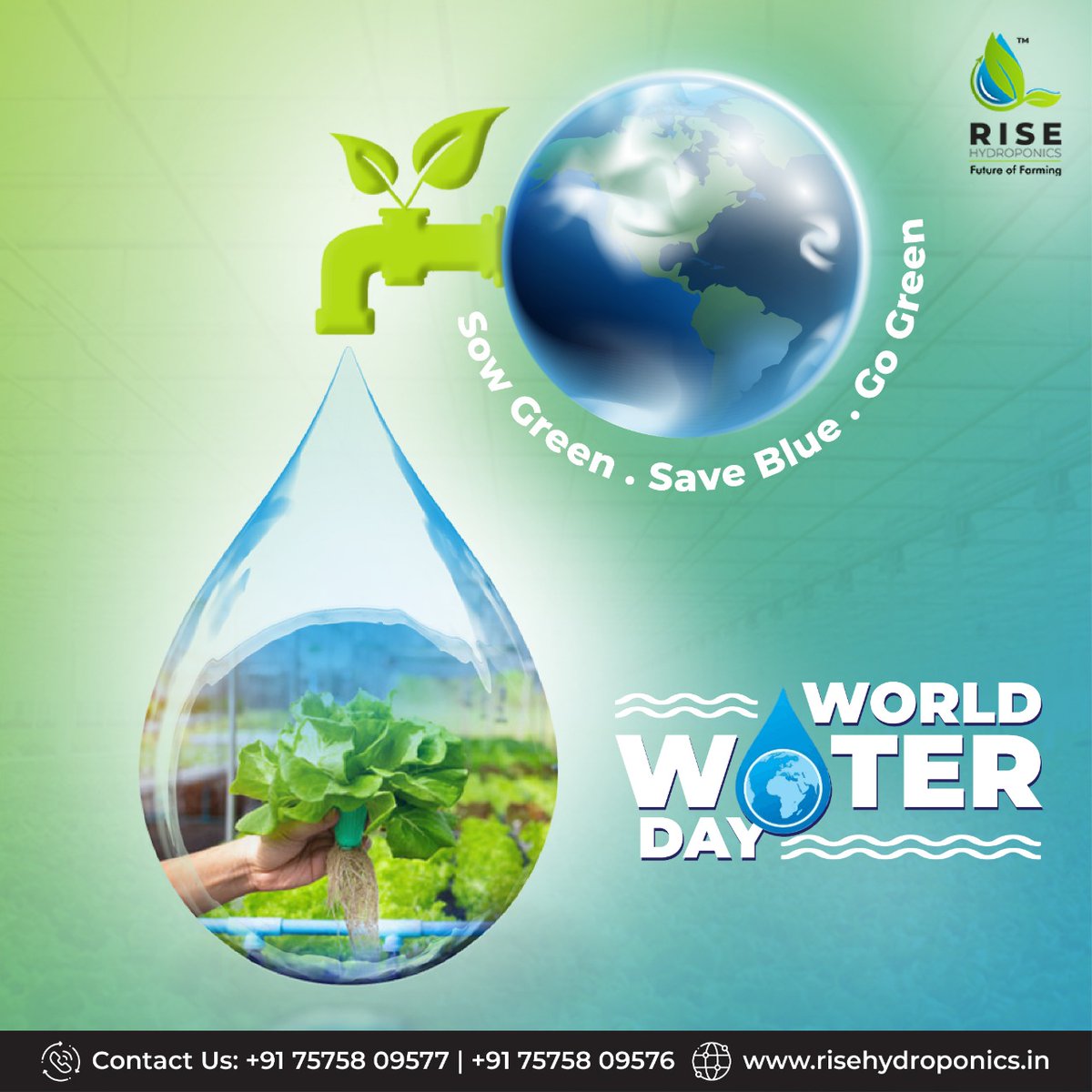 RiseHydroponics's tweet photo. Water is the Priceless Gift of Nature, so Save it for the Future.
#worldwaterday

#worldwaterday2022 #savewater #gogreen #worldwaterday #waterimportance #waterislife https://t.co/6sunm19P0b