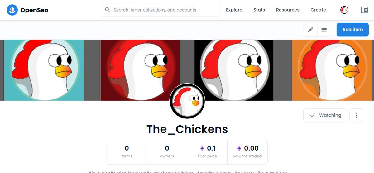 SHemevi's tweet photo. This is a collection inspired by chickens as it is my favorite animal I hope you like it and can support me, this collection is not yet finished it lacks many new things, just starting but will have much potential.
#NFTCommunity #NFTs #NFTGiveaways #NFTProject @opensea https://t.co/MHAlu5YINS