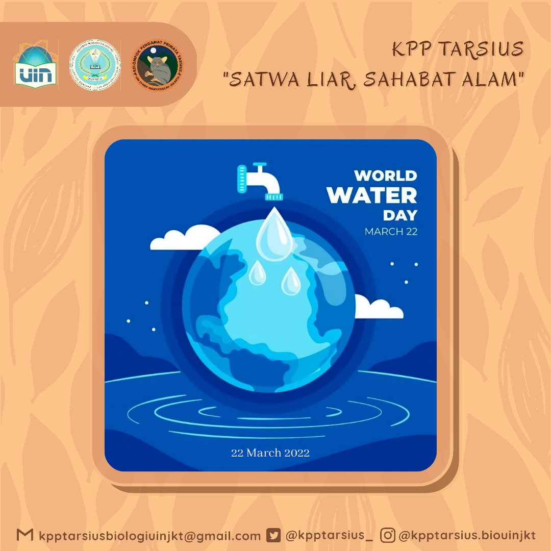 kpptarsius_'s tweet photo. Hai sahabat alam!👋🌿

💦Selamat Hari Air Sedunia💦

World water day atau hari air sedunia adalah perayaan tahunan yang dilakukan untuk menarik kembali perhatian publik akan pentingnya air bersih dan pengelolaan sumber-sumber air yang berkelanjutan. https://t.co/dSVhhtLFZ6
