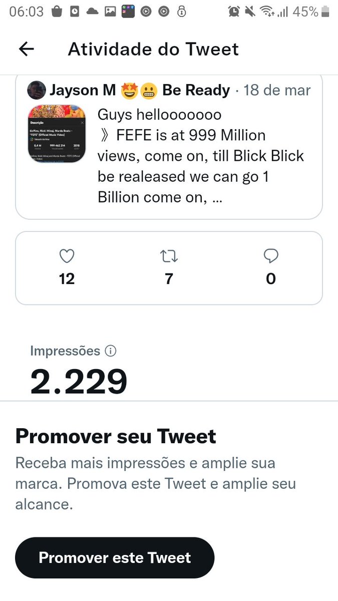 JaydM755's tweet photo. Hey guys "FEFE" numbers on Youtube, we are rocking that shit up, thank you guys, for supporting me, keep streaming we are that close, look the pics you guys, in one day 147,209 views, just need more 132 686 views, we can ✊🏼.
#NickiMinaj #barbzunity #barbz #streamm #FEFE 💪🏽 https://t.co/aq8CeAVKnf