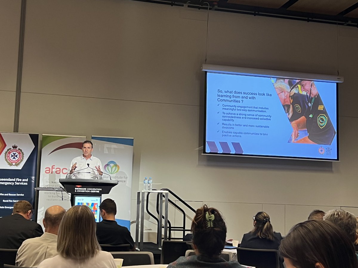 When you get direct feedback from the community, we can’t ignore it, we need to embrace it. Taking a community centred approach to lessons @QldFES @WassingM #LMF22