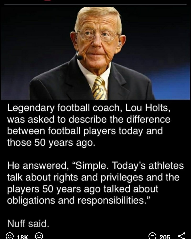 Great quote from Lou 👏👏👏👏