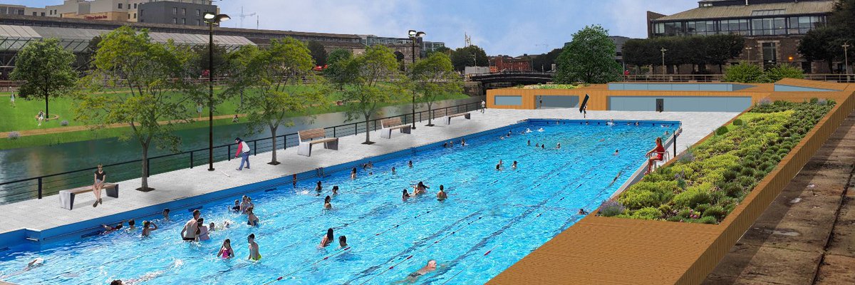 In Dublin, the @GeorgesDockLido campaign has found widespread support and developed gorgeous plans for a lido and community park in the historic Docklands. Watch this space...
#FutureLidos #WorldWaterDay