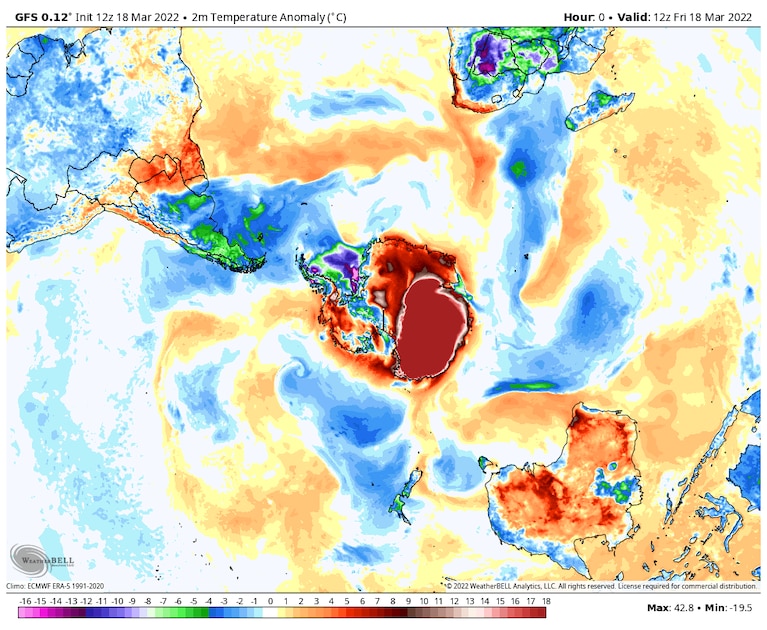 It’s 70 degrees warmer than normal in eastern Antarctica. Scientists are flabbergasted.

‘This event is completely unprecedented and upended our expectations about the Antarctic climate system,’ one expert said
 washingtonpost.com/weather/2022/0…