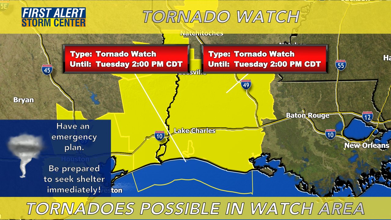 KALB News Channel 5 on Twitter "TORNADO WATCH UNTIL 3/22 200PM Interactive Radar https//t